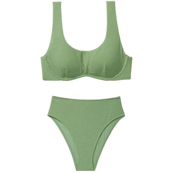 Victoria's Secret PINK The Wave Bikini Top + High-Waist Cheeky Bikini Bottom NEW - Picture 1 of 6